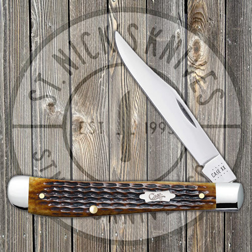 Case Slimline Trapper - Antique Bone - Rogers Corn Cob Jig - 52839 Traditional Knives - Tophatter Daily Deals