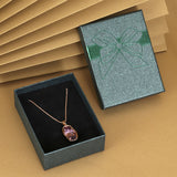 Bow Necklace Earrings Packaging Gift Box Green7x9cm 0 - Tophatter Daily Deals
