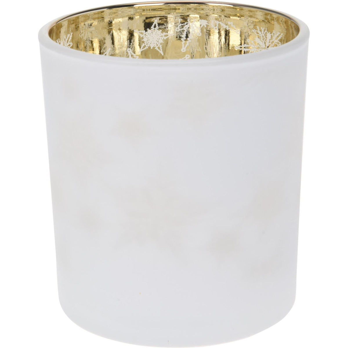 Snowflake Tealight Holder | Frosted Glass Christmas Tea Light Candle Holder 8cm Candle Holder - Tophatter Daily Deals