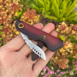 Damascus Steel Nepal Knife With Leather Case - Tophatter Daily Deals