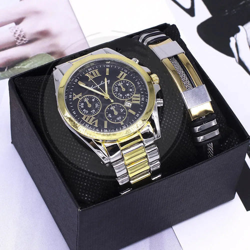 With Box Fashion Couple Bracelet Watch Set Gift His & Her