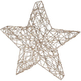 Gold Christmas Star Light | Gold Wire LED Standing Star Decoration - 30cm LED Light - Tophatter Daily Deals
