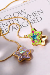 Rhinestone Decor Star Box Pendant Necklace Necklaces - Tophatter Daily Deals
