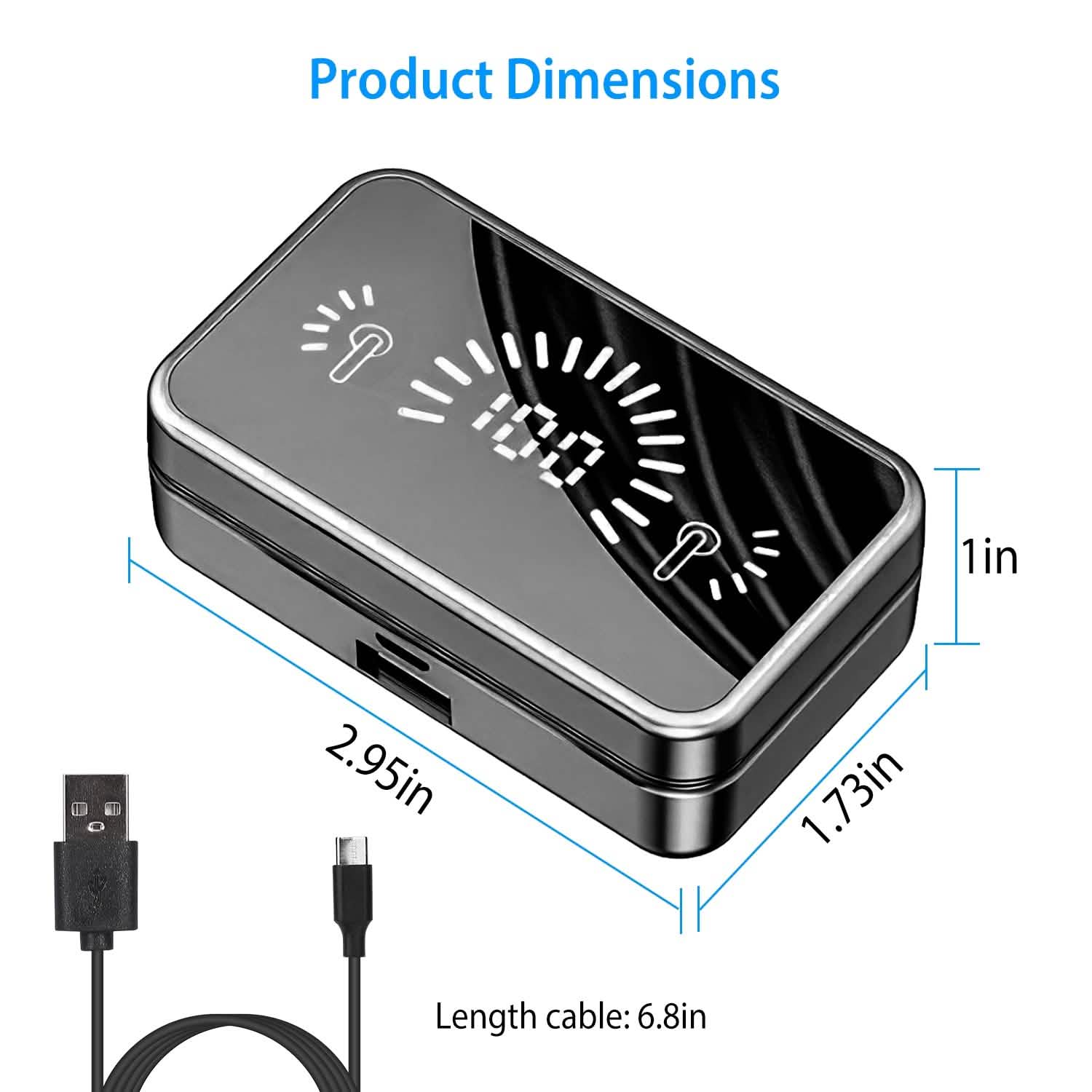 5.3 TWS Wireless Earbuds Touch Control Headphone Headphones - Tophatter Daily Deals