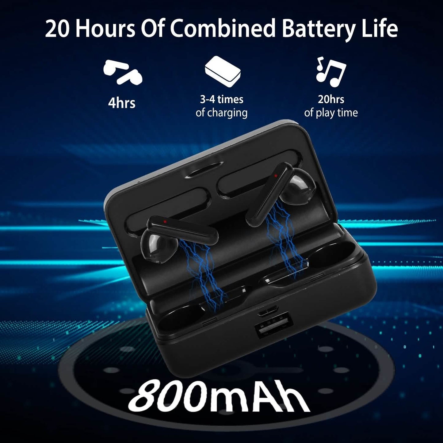 5.3 TWS Wireless Earbuds Touch Control Headphone Headphones - Tophatter Daily Deals