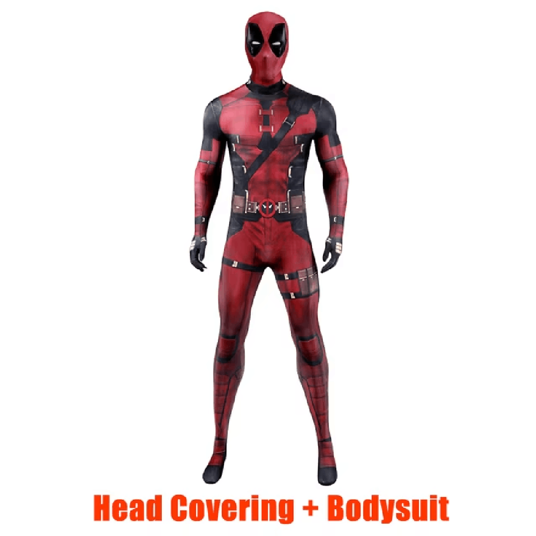Adult & Kids Deadpool Costume with Mask and Accessories - Marvel Superhero Outfit for Halloween Halloween Costumes - Tophatter Daily Deals