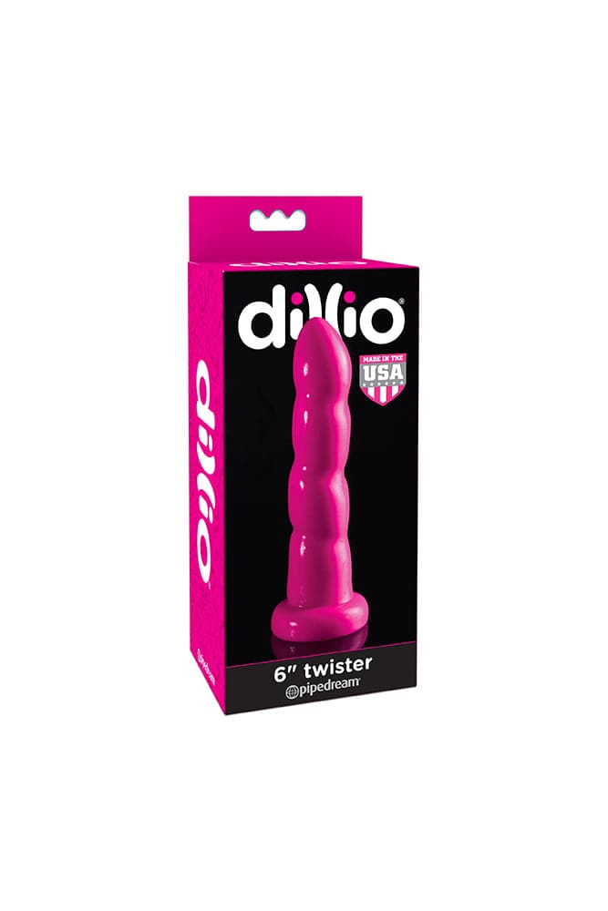 Pipedream - Dillio - Twister Ribbed Dildo - 6 inch - Pink Sex Toy - Tophatter Daily Deals