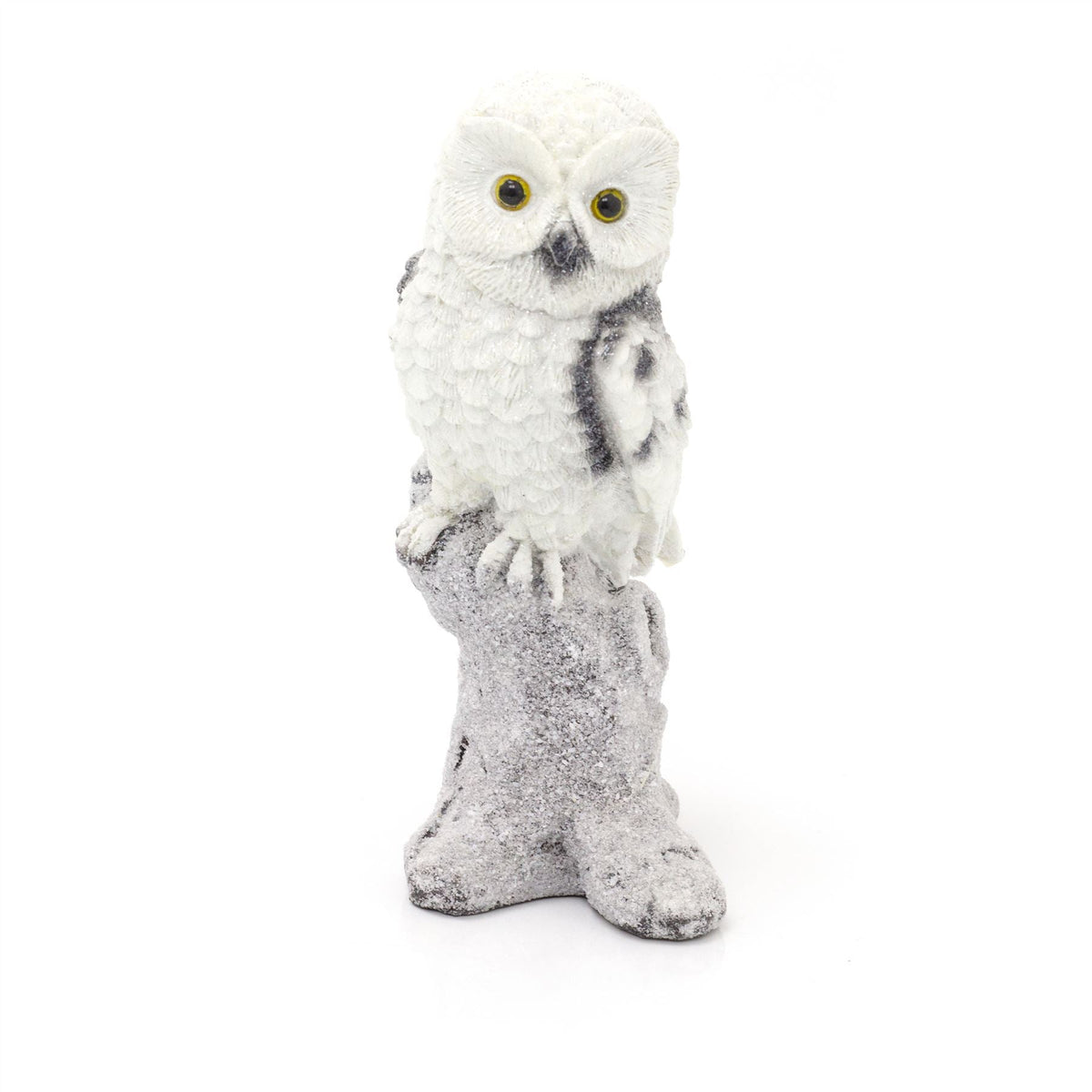 Snowy Owl Christmas Ornament | 21cm Resin Winter Bird Christmas Decoration | White Snow Owl Statue Figurine - Design Varies One Supplied Ornament - Tophatter Daily Deals