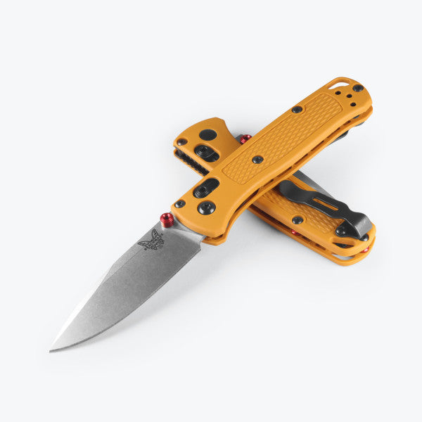 Benchmade Mini Bugout - AXIS Lock - Daybreak Yellow Grivory - 533-08 Knives - Tophatter Daily Deals