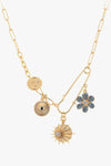 5-Piece Wholesale Rhinestone Flower Paperclip Chain Necklace Gold One Size Necklaces - Tophatter Daily Deals