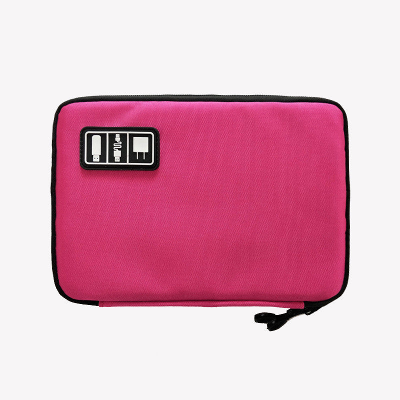 Cable Organizer Bag - Travel Tech Accessories Storage Case Rose red Cable Management & Organizers - Tophatter Daily Deals
