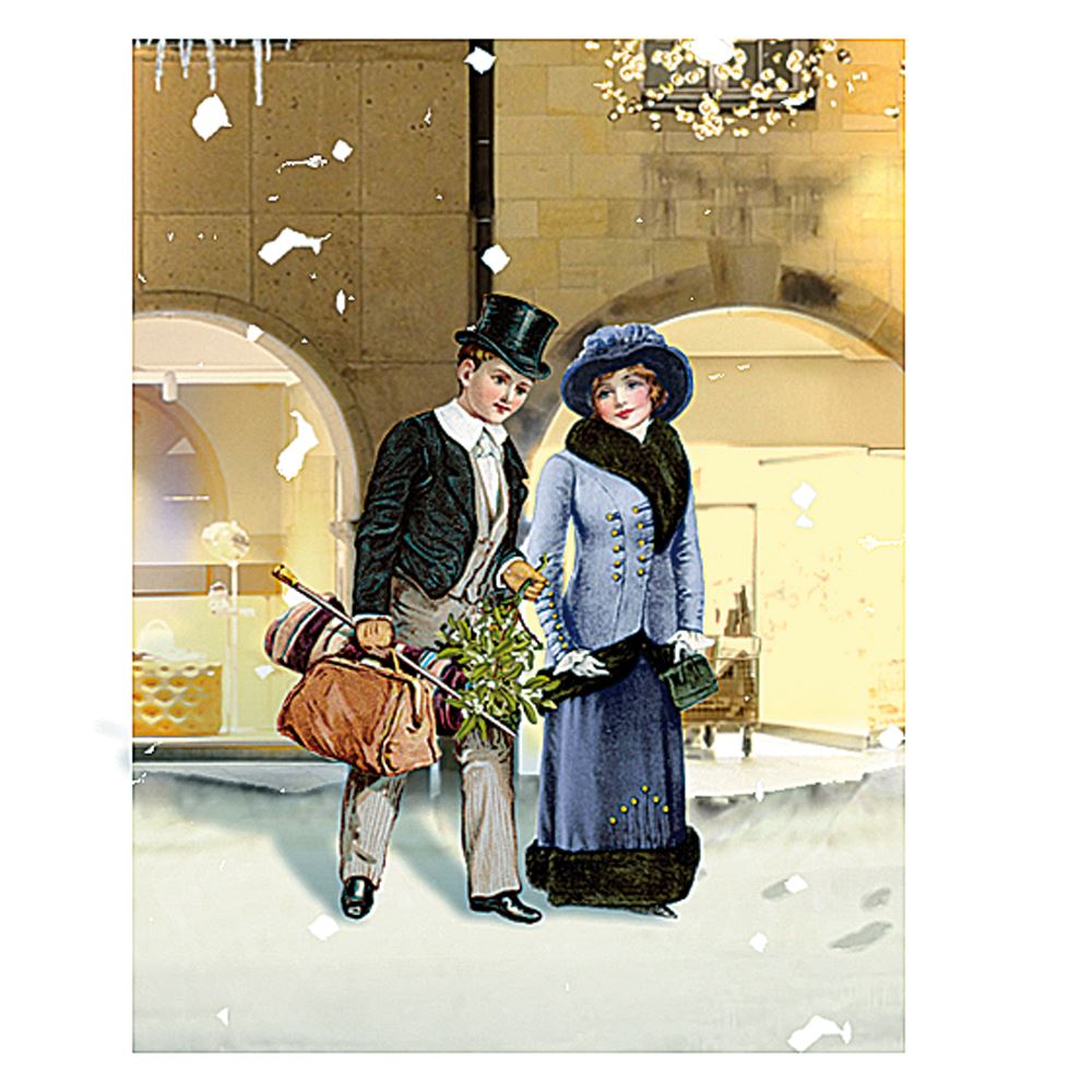 Christmas Advent Calendar Christmas Town At Night | Cityscape Silhouette Advent Calendar Picture Advent Calendar | Paper Advent Calendar Traditional Advent Calendar Advent Calendar - Tophatter Daily Deals