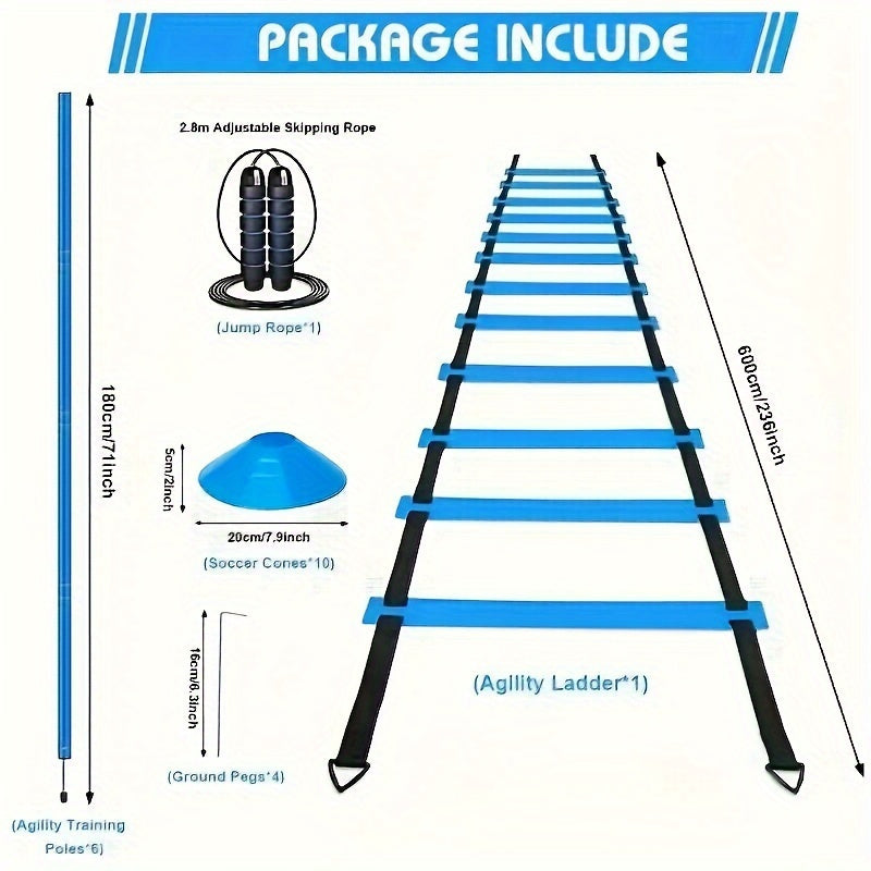 Agility Training Set with Ladder and Accessories Fitness - Tophatter Daily Deals