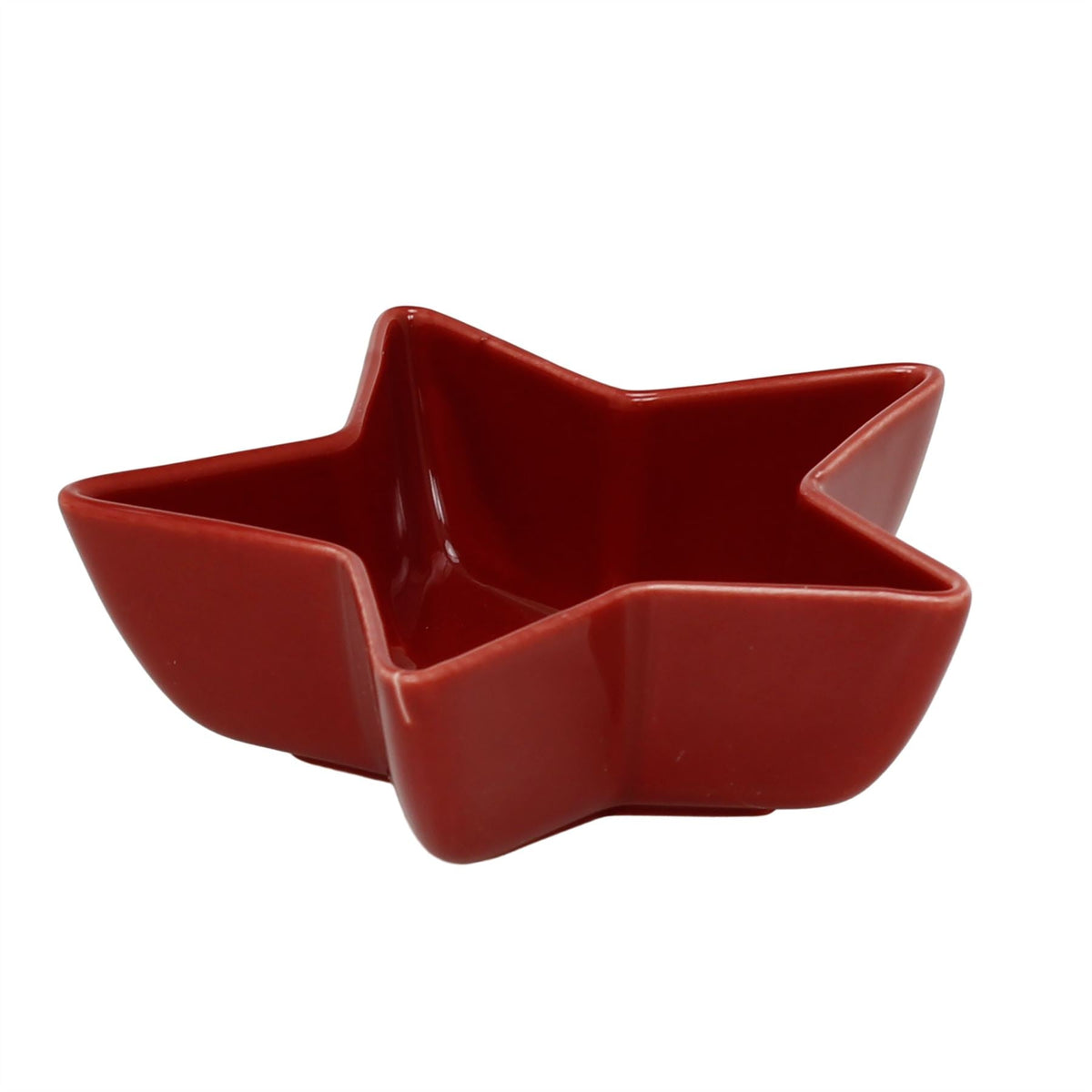 Star-Shaped Set of Snack Bowls, Ceramic Christmas Serving Bowls with Rack Bowl - Tophatter Daily Deals