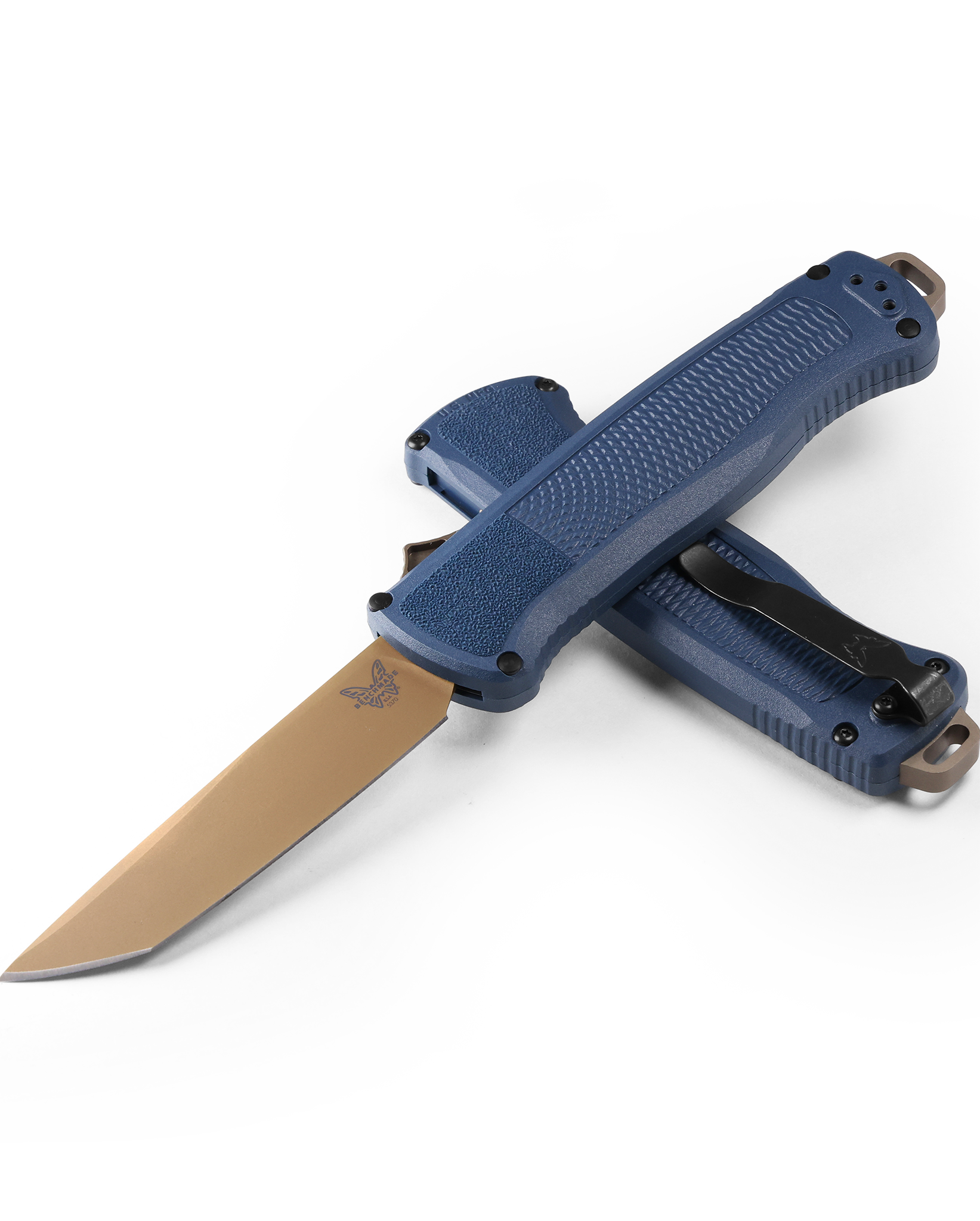 Benchmade Shootout - D/A OTF - Automatic - Crater Blue Handle - 5370FE-01 Automatic Knives - Tophatter Daily Deals