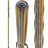 USA-Made Black/Yellow Colortone Hiking Staff: Rustic, Compass Colortone Classic Hiking Staffs - Tophatter Daily Deals