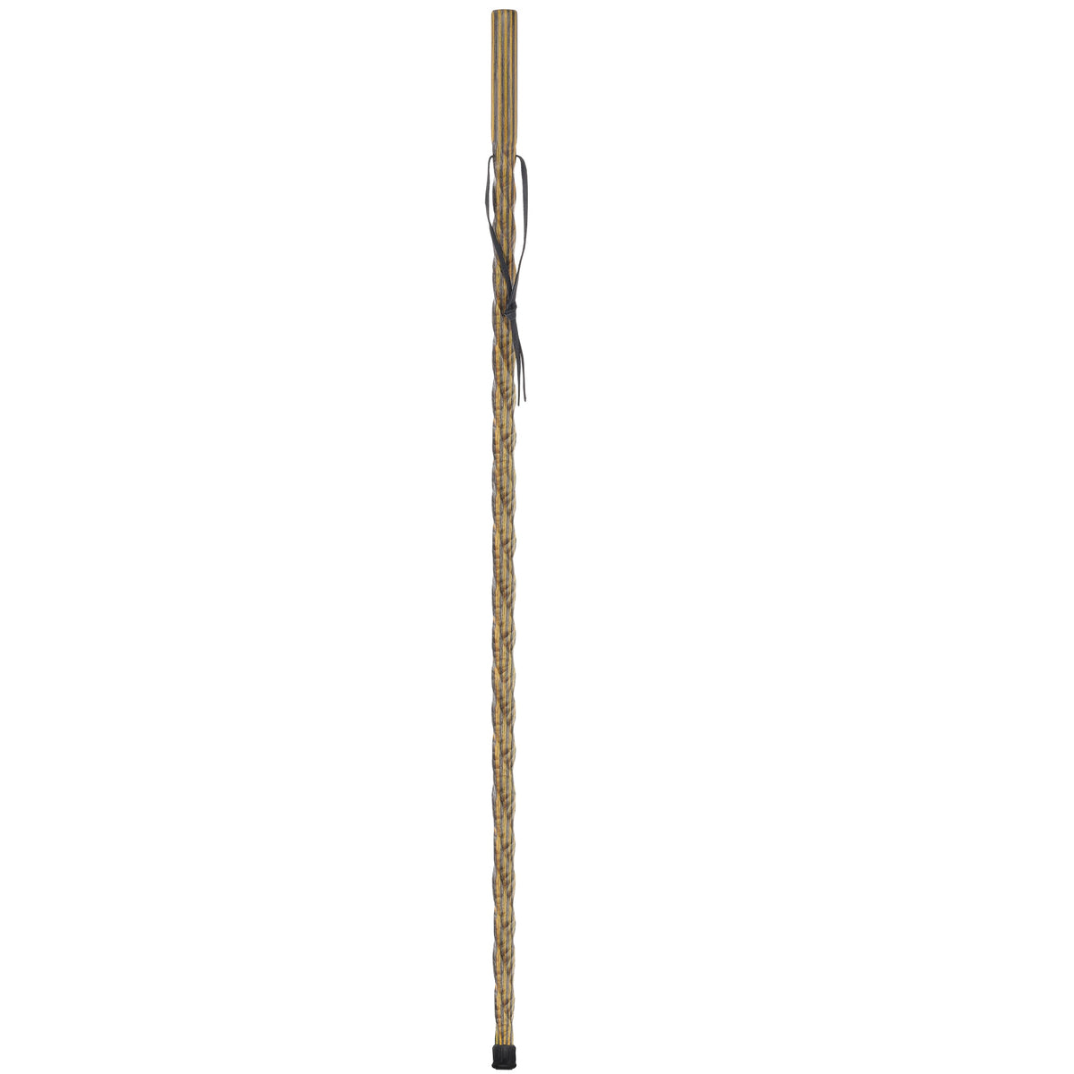 USA-Made Black/Yellow Colortone Hiking Staff: Rustic, Compass Colortone Classic Hiking Staffs - Tophatter Daily Deals