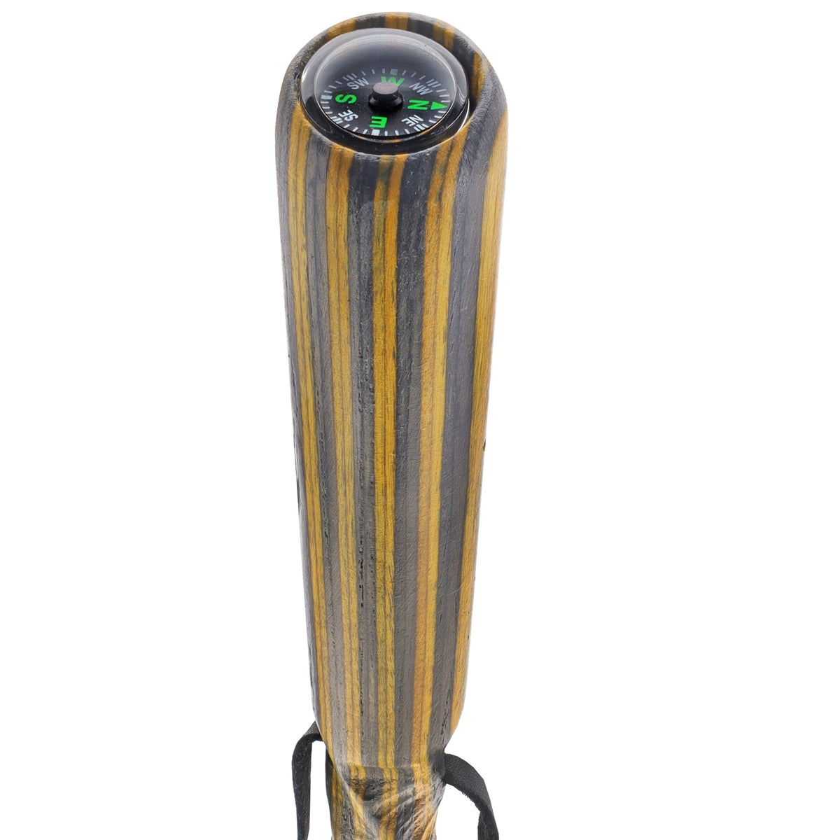 USA-Made Black/Yellow Colortone Hiking Staff: Rustic, Compass Colortone Classic Hiking Staffs - Tophatter Daily Deals