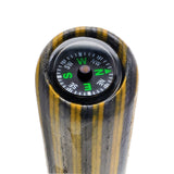 USA-Made Black/Yellow Colortone Hiking Staff: Rustic, Compass Colortone Classic Hiking Staffs - Tophatter Daily Deals