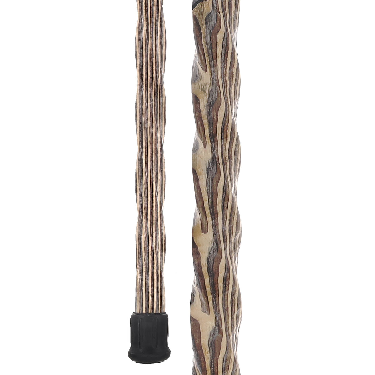 USA-Made Buckskin Colortone Hiking Staff: Rustic, Compass Colortone Classic Hiking Staffs - Tophatter Daily Deals