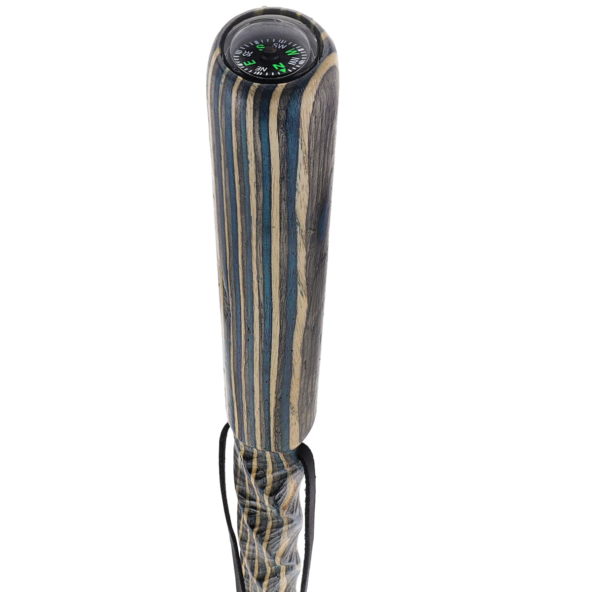 USA-Made Caribbean Wave Colorwood Hiking Staff: Rustic, Compass Colortone Classic Hiking Staffs - Tophatter Daily Deals