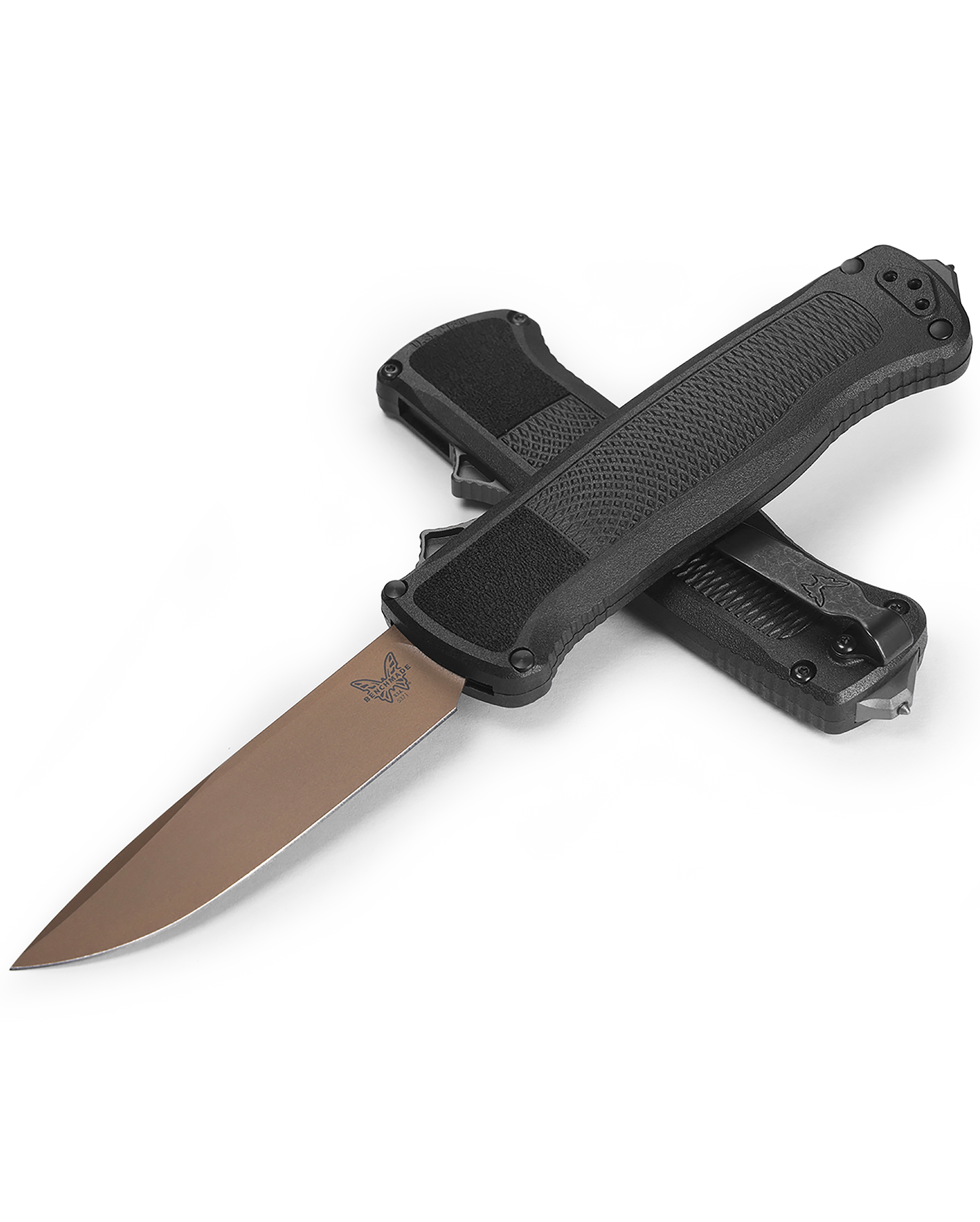 Benchmade Shootout - D/A OTF - Drop Point - Automatic - CF Elite Handle - 5371FE Automatic Knives - Tophatter Daily Deals