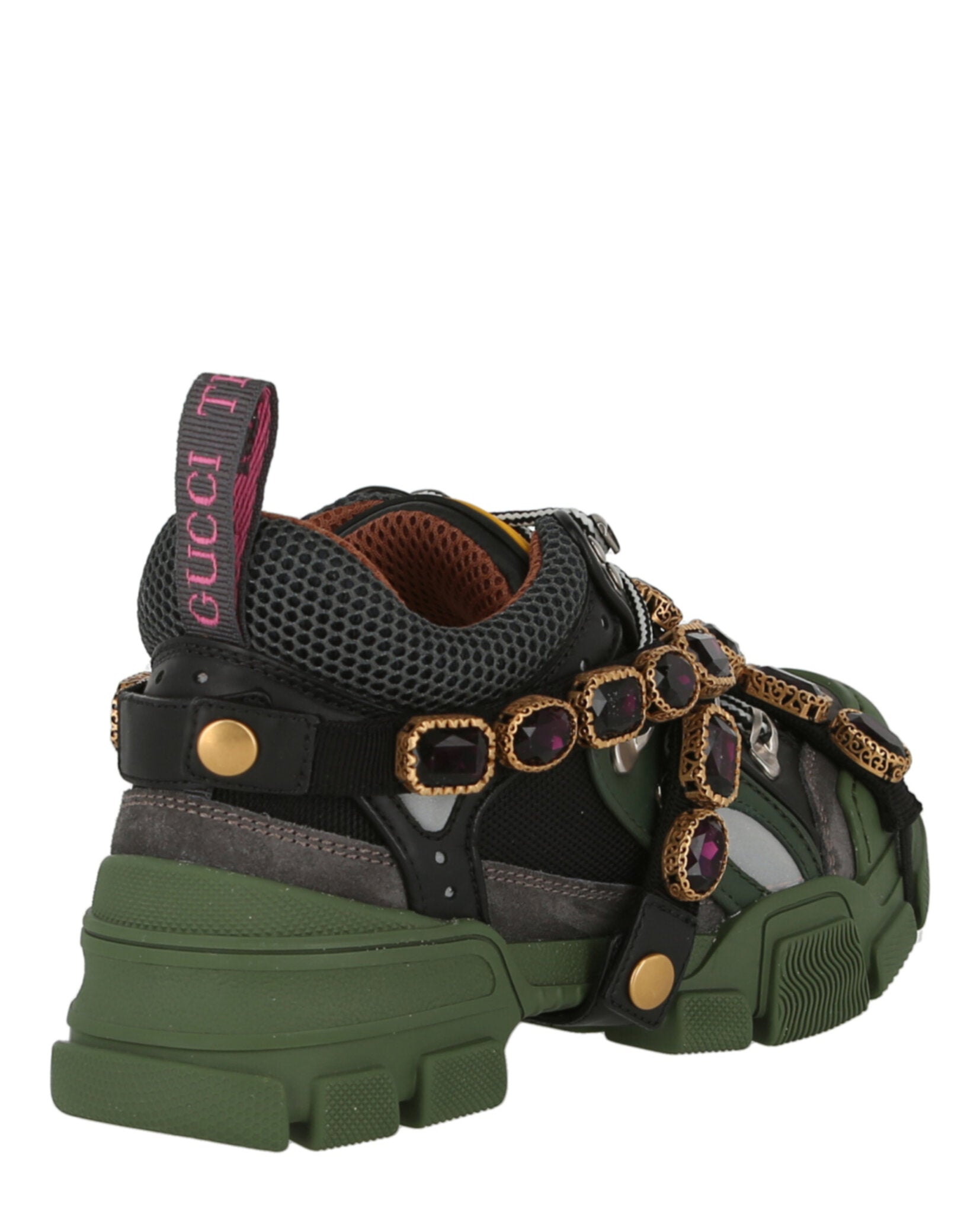 Gucci Flashtrek Chunky Leather Sneakers Footwear - Tophatter Daily Deals