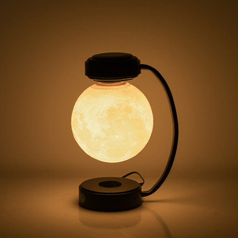 3D LED Moon Night Light Wireless Magnetic Levitating Rotating Floating Ball Lamp For School Office Bookshop Home Decoration Black 0 - Tophatter Daily Deals