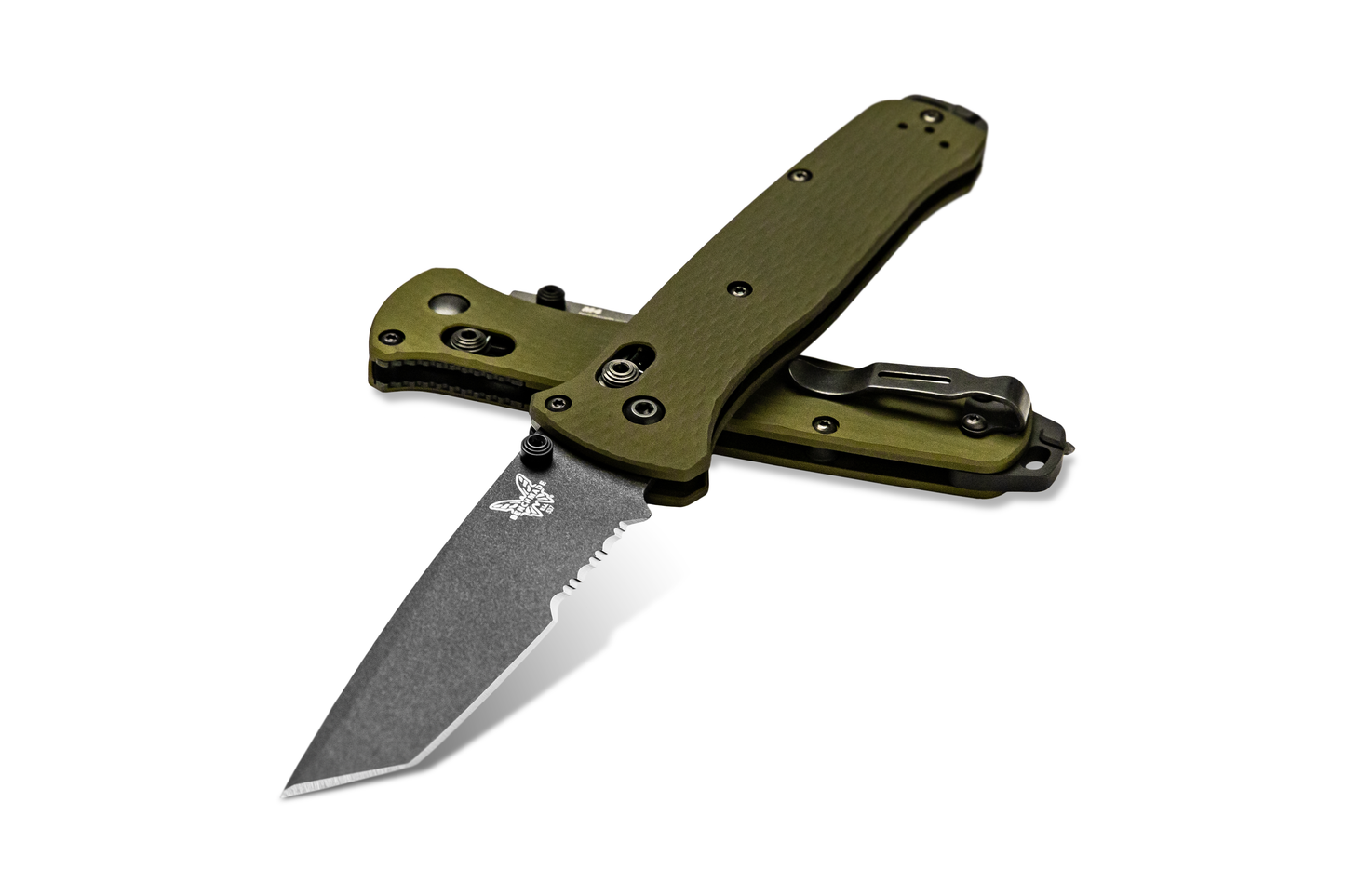 Benchmade Bailout - Serrated M4 Tanto Blade - Green Aluminum Handle - 537SGY-1 Knives - Tophatter Daily Deals
