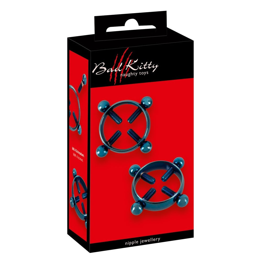 Bad Kitty Blue Moon – Adjustable Stainless Steel Nipple Jewellery Clamp > Sex Toys > Nipple Clamps - Tophatter Daily Deals
