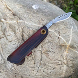 Damascus Steel Nepal Knife With Leather Case - Tophatter Daily Deals