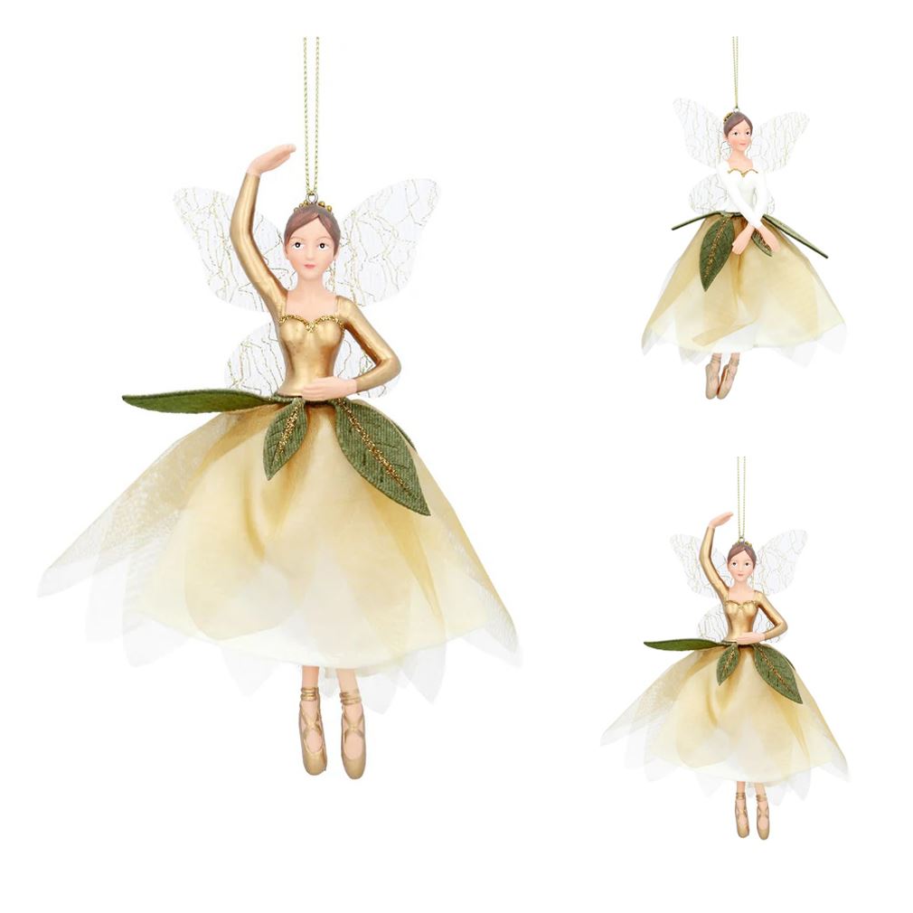 Flower Fairy Christmas Bauble | Woodland Fairy Christmas Tree Ornament - 16cm Baubles - Tophatter Daily Deals