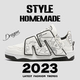 Breathable Versatile Niche Original Leisure Board Shoes Thick Bottom Non-slip White Black 0 - Tophatter Daily Deals