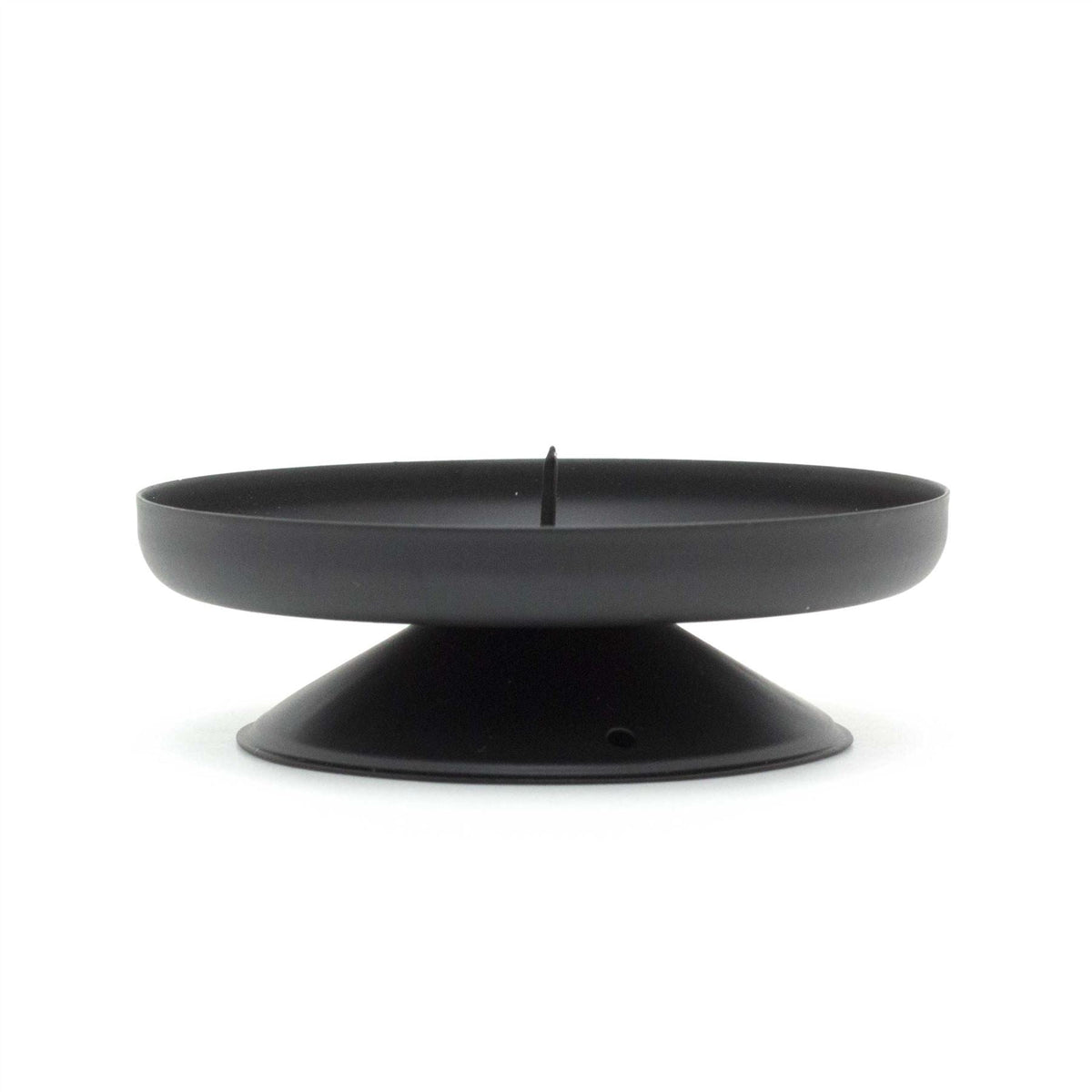 Traditional Black Metal Candle Holder Candle Plate | Pillar Candle Dish Candlestick | Round Votive Candle Holders Candle Holder - Tophatter Daily Deals