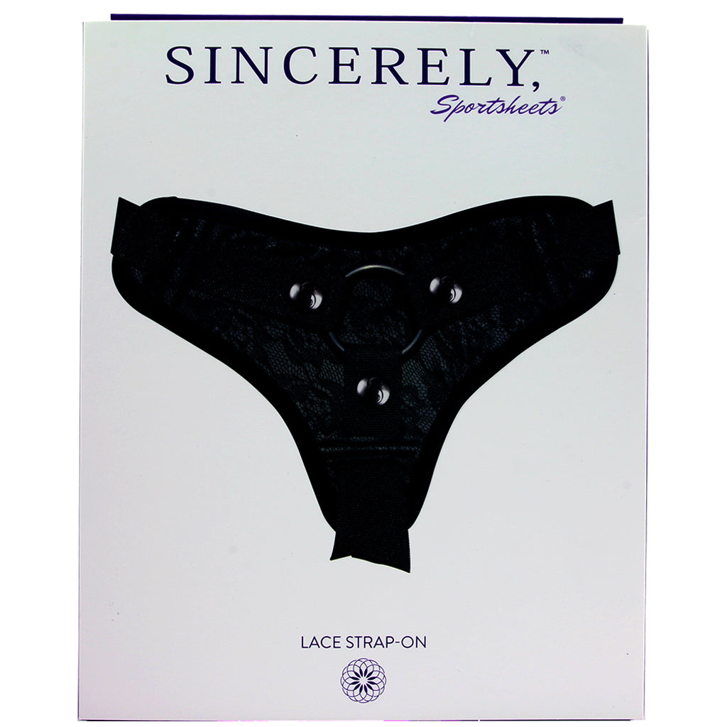 Sincerely Black Lace Strap-On Harness Dildo Sex Toys > Strap-On and Harnesses - Tophatter Daily Deals