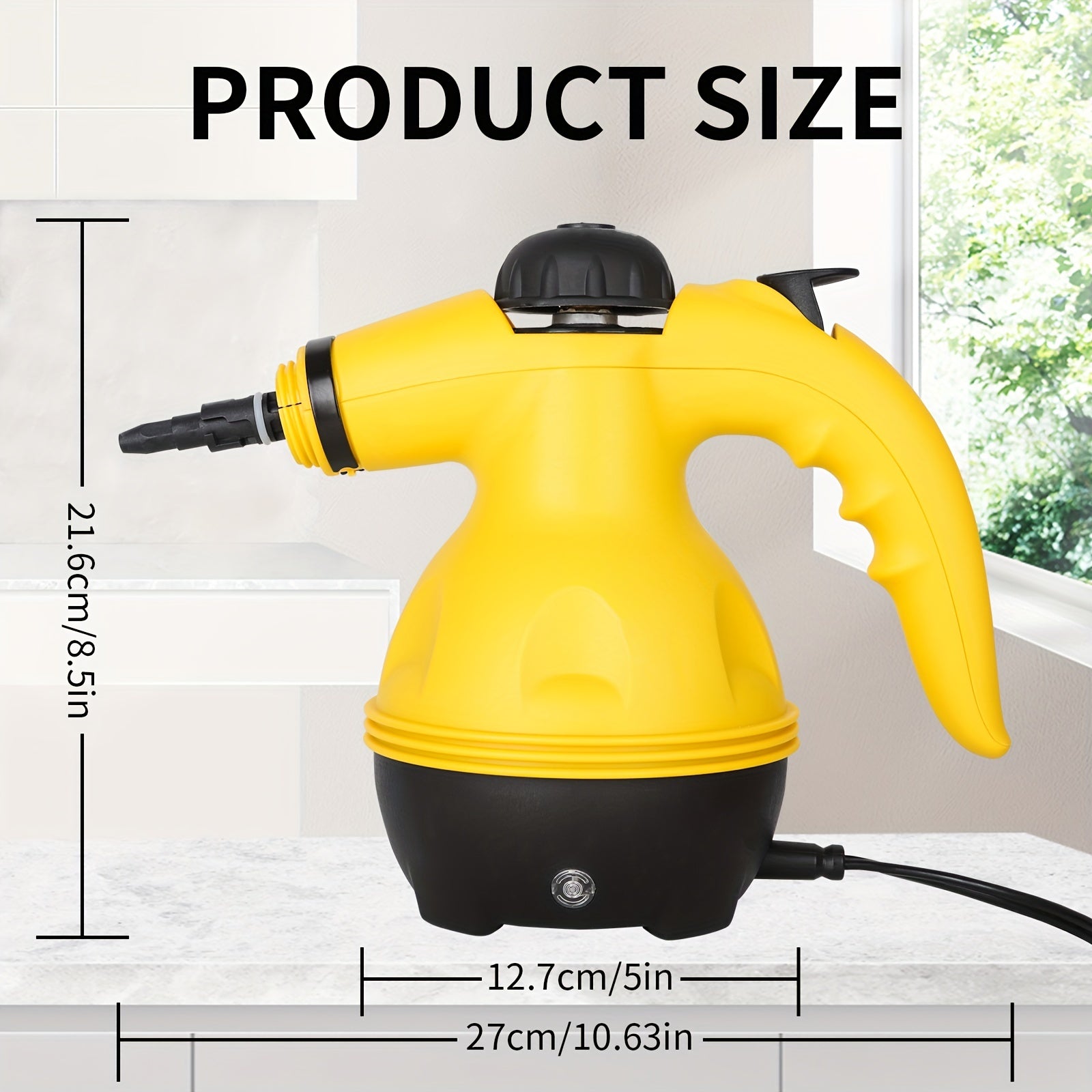 Handheld Steam Cleaner with 1000W 9 Accessories Appliances > Other Cleaning Appliances > Steam cleaners - Tophatter Daily Deals