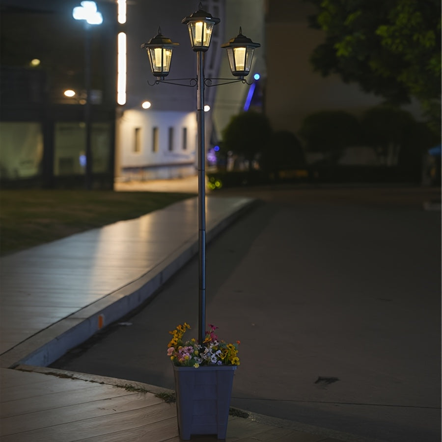 Solar Garden Triple Head Pathway Light Home & Garden > Garden Lights > In-Ground Lights - Tophatter Daily Deals