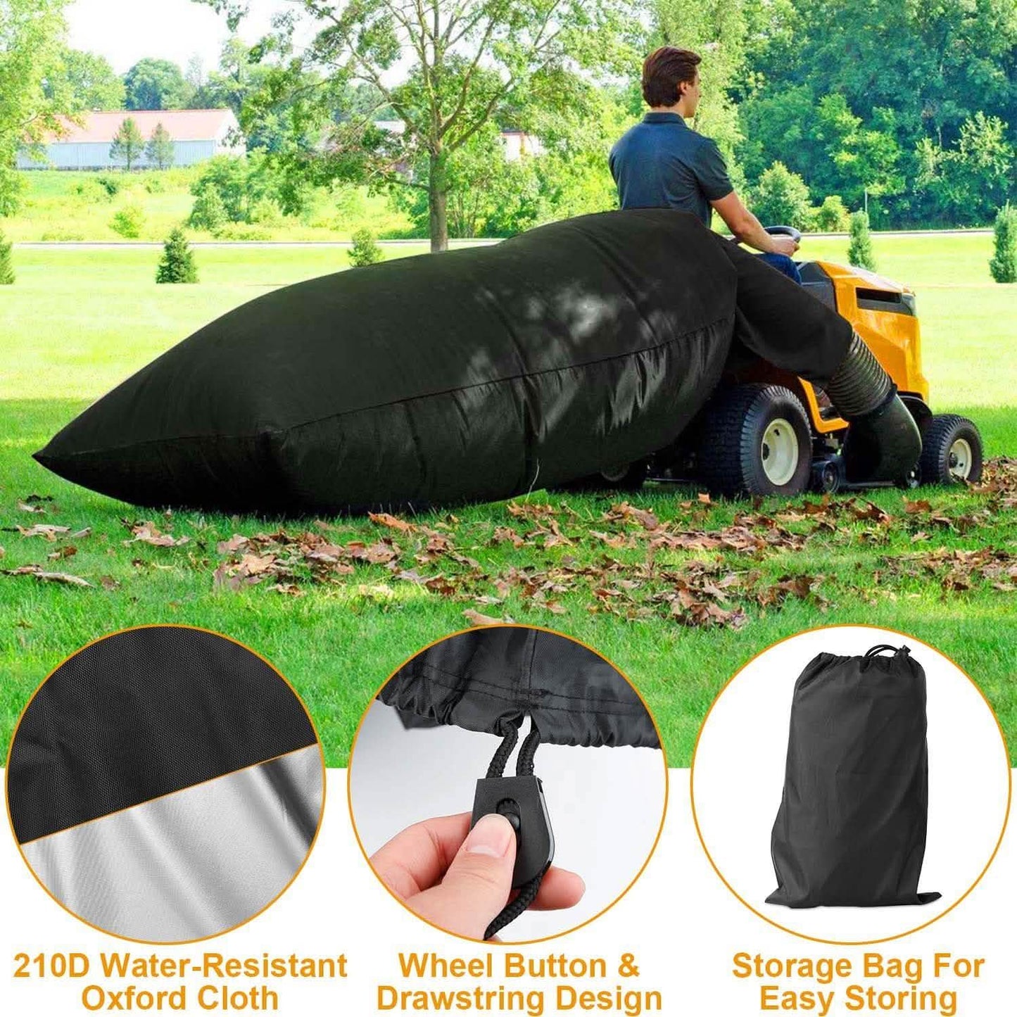 54 Cubic Lawn Tractor Leaf Bag Garden & Patio - Tophatter Daily Deals