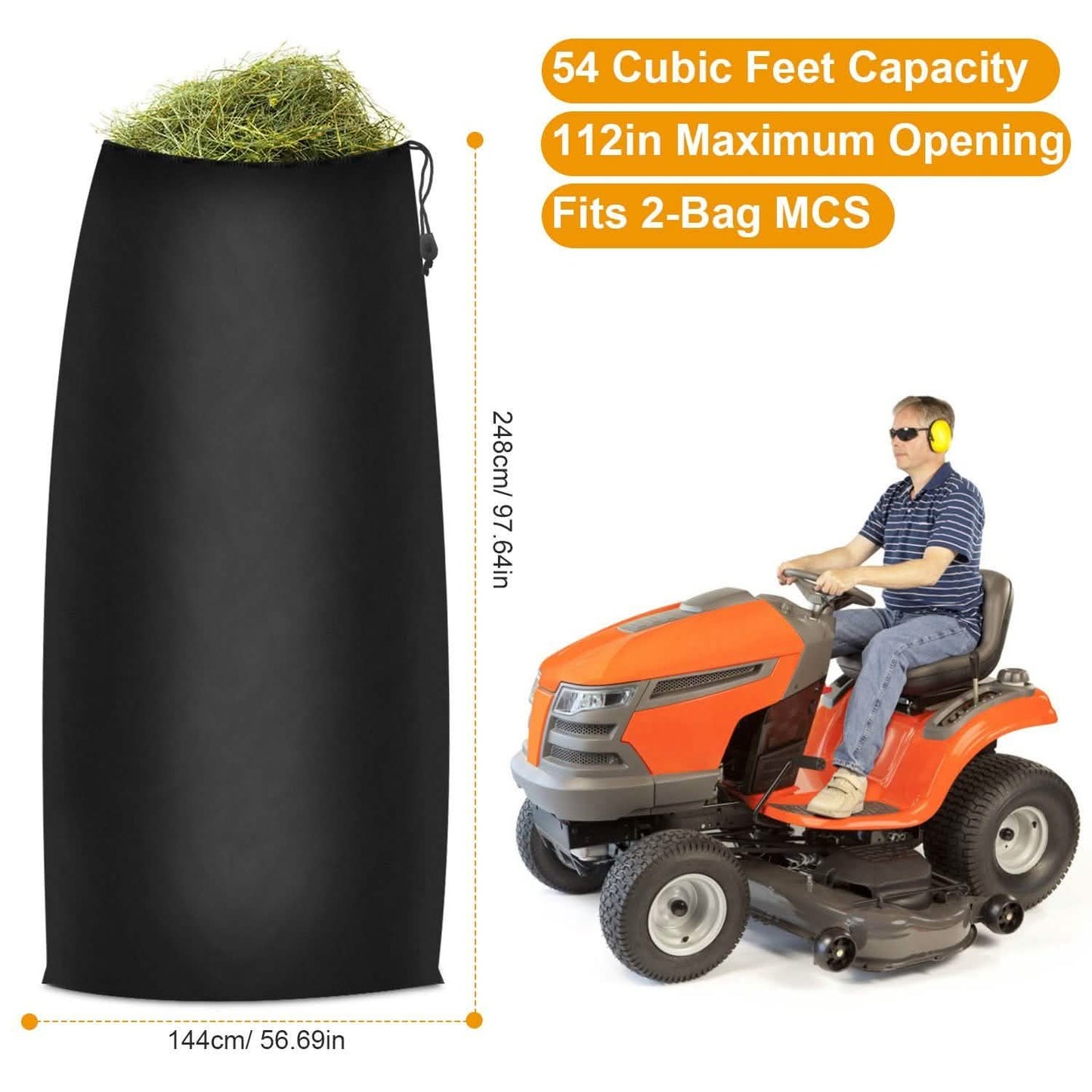 54 Cubic Lawn Tractor Leaf Bag Garden & Patio - Tophatter Daily Deals