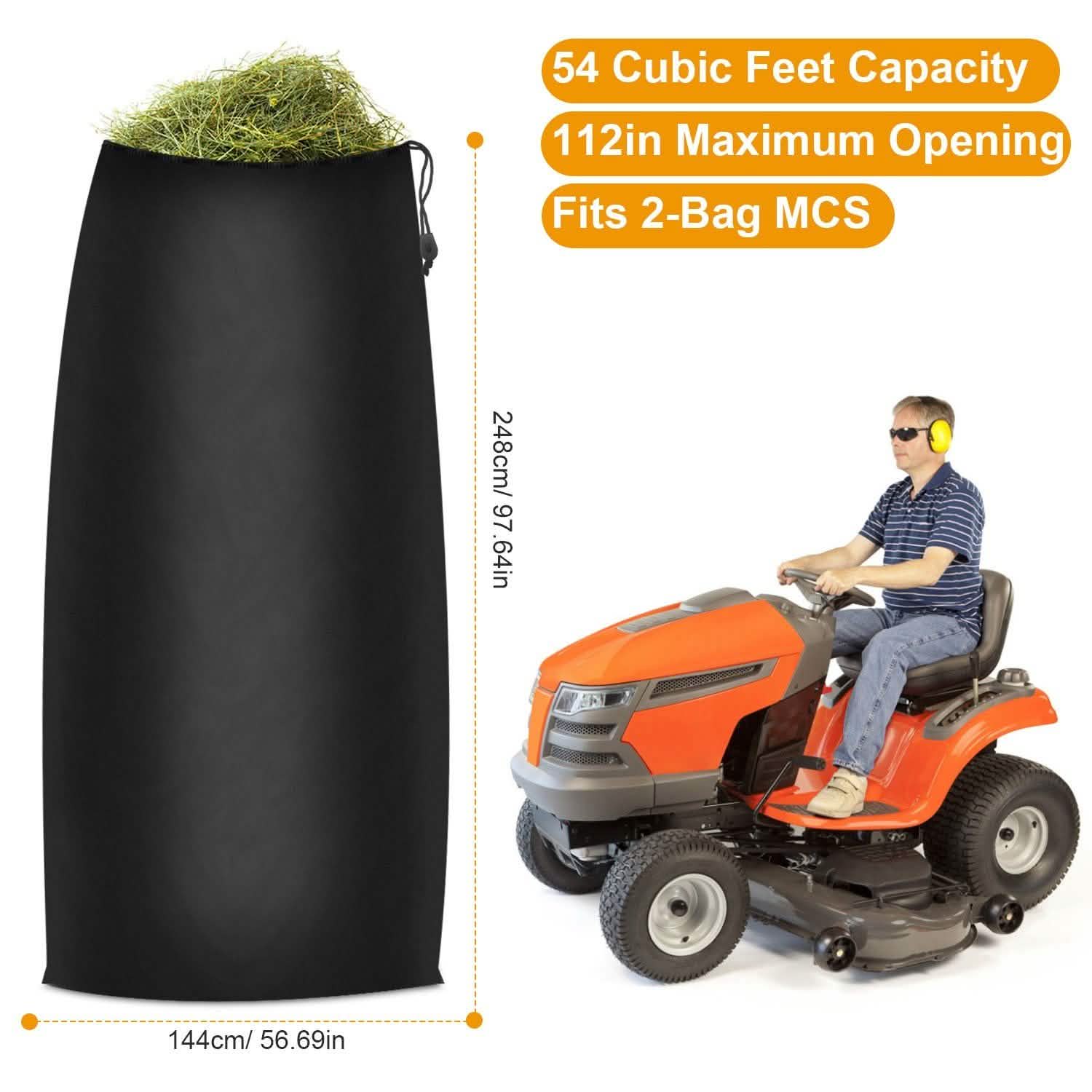 54 Cubic Lawn Tractor Leaf Bag Garden & Patio - Tophatter Daily Deals