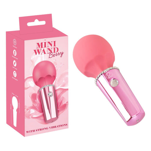 Mini Wand Berry Massage Wand with 10 Vibration Modes, Flexible Silky Soft Head, 12.7 cm Compact Size > Sex Toys > Mini Massagers - Tophatter Daily Deals