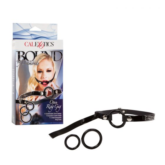 Bound By Diamonds Open Ring Gag in Black Ball Gags & Mouth Restraints - Tophatter Daily Deals