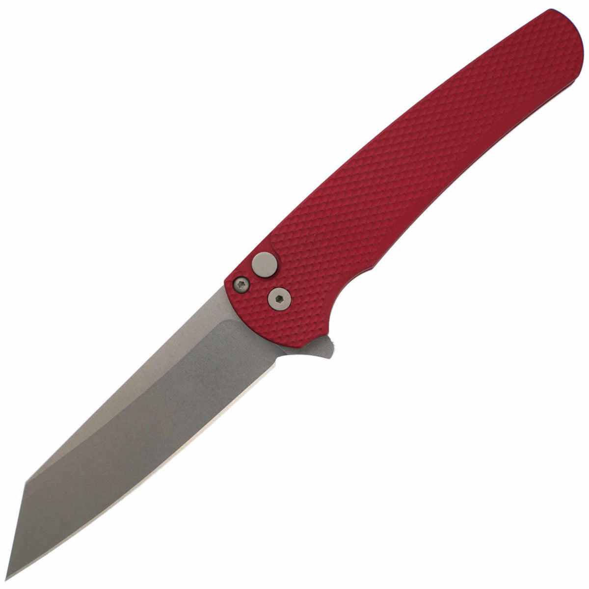 Pro-Tech Knives Malibu Flipper - Textured Red Handle - Stonewashed MagnaCut Blade - 5405-RED Folding Knives - Tophatter Daily Deals