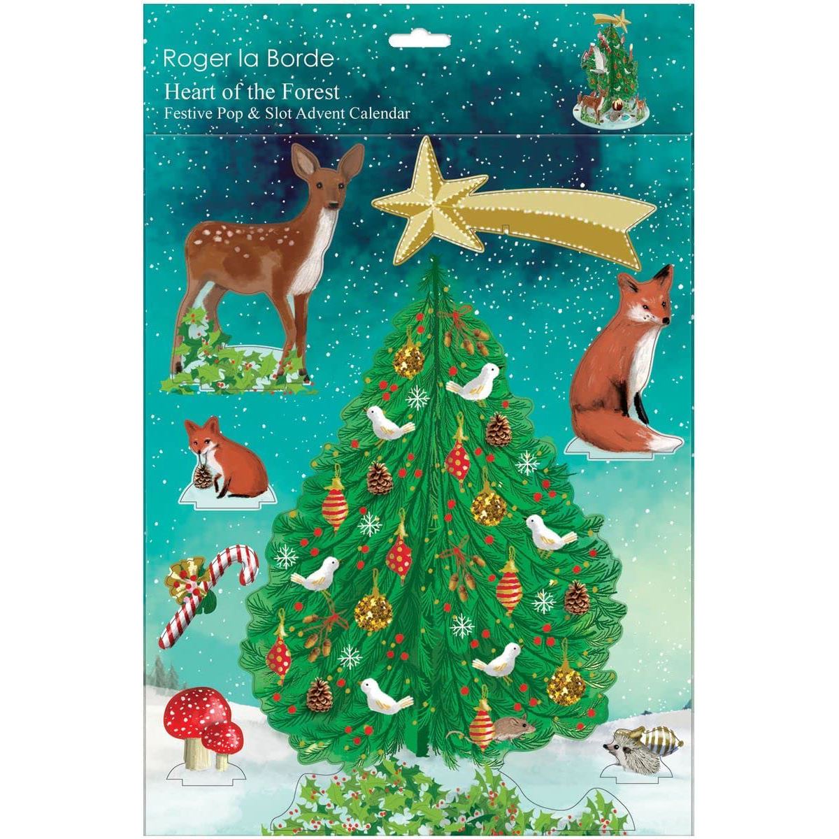 3D Christmas Advent Calendar Heart Of The Forest Pop & Slot Advent Calendar | Pop Up Advent Calendar Freestanding Advent Calendar | Christmas Tree Advent Calendar Advent Calendar - Tophatter Daily Deals
