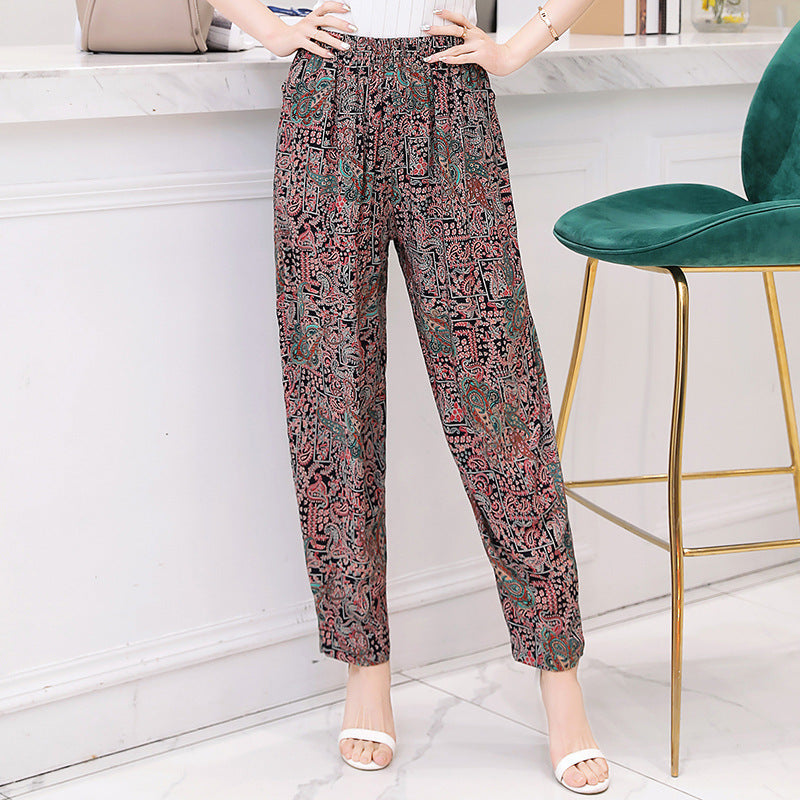 Bloomers plus size mother pants cotton linen pants 5color 0 - Tophatter Daily Deals
