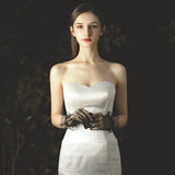 Bridal Wedding Dress Evening Gown Gloves Ruffle 0 - Tophatter Daily Deals