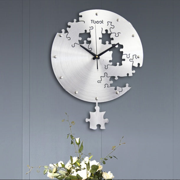 16 Inch Circilar Creative Wall Clock Art Wall Watch Modern Design Living Room And Bedroom Mute Clock Wall Home Decor Wall Clocks 0 - Tophatter Daily Deals
