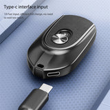 2 In 1 Mini Keychain Power Bank Keyring Hanging Buckle 2 Output Interfaces 5V 1200MAH Backup Power Bank Retractable Plug Waterproof Phone Charging Accessories 0 - Tophatter Daily Deals