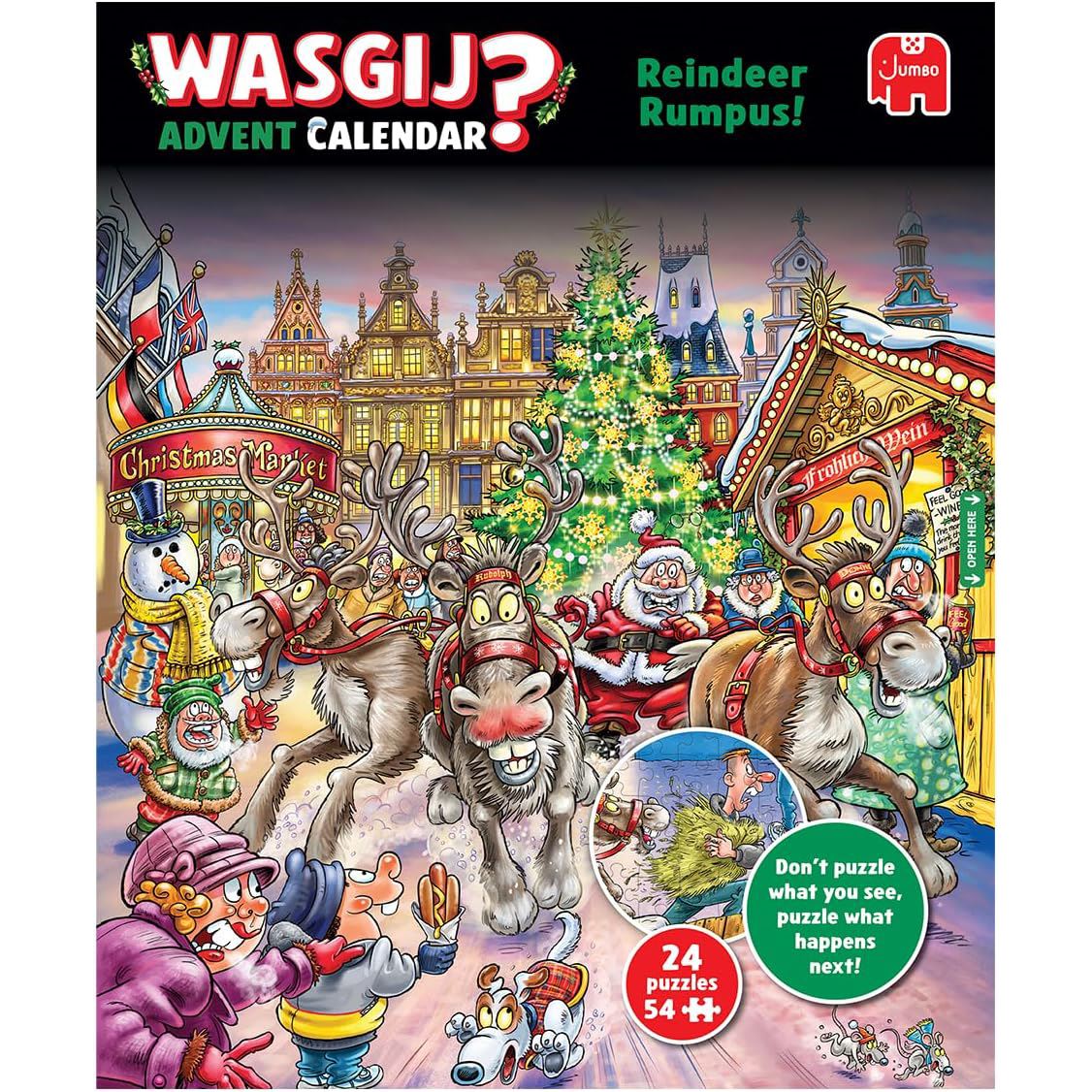 Wasgij Christmas Advent Calendar 2025 | Reindeer Rumpus Jigsaw Advent Calendar Advent Calendar - Tophatter Daily Deals