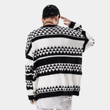 Warm Men’s Jacquard Sweater - Relaxed Fit Knit, Casual 3D Changing Face Moving Picture Frame - Tophatter Daily Deals